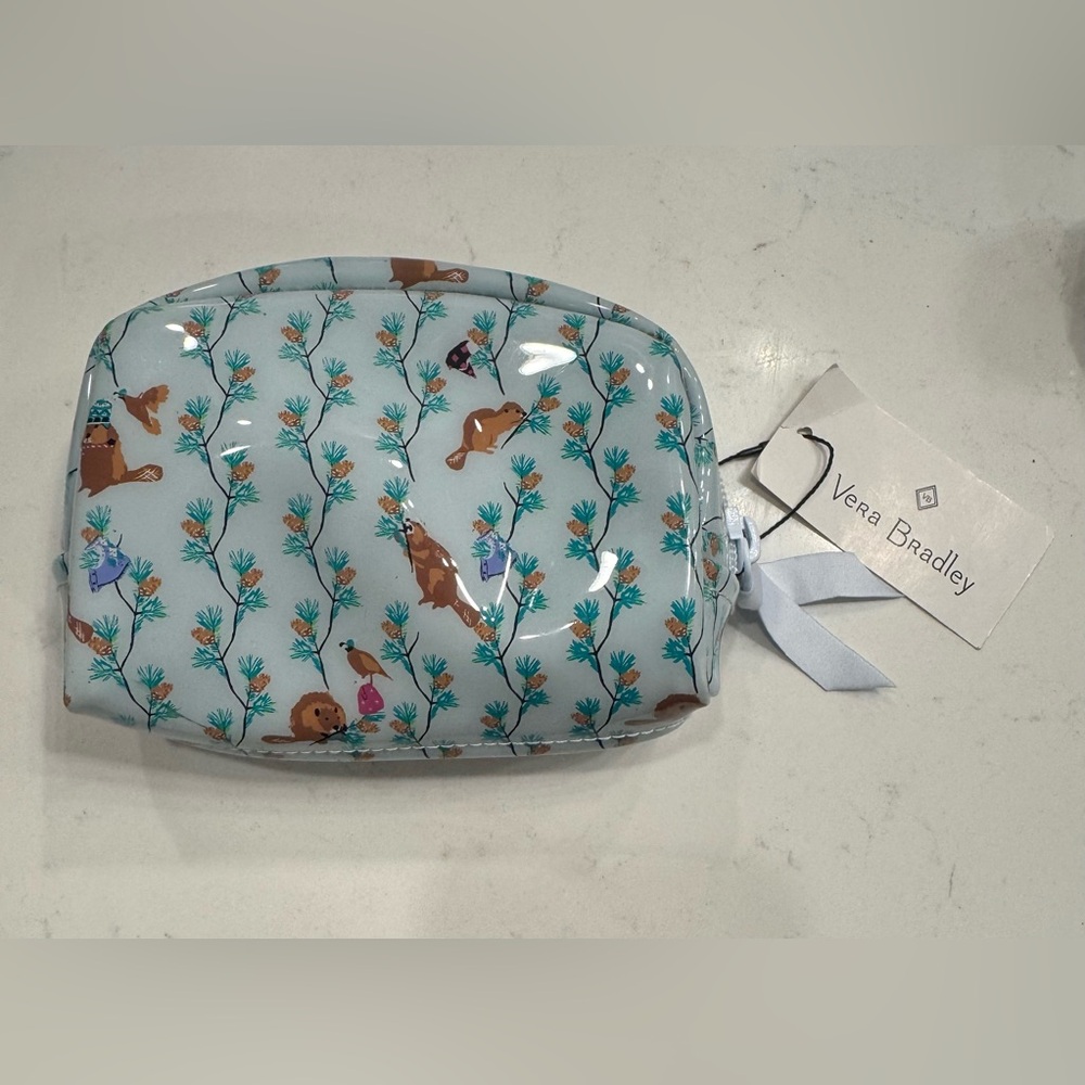 Vera Bradley Mini Dome Cosmetic Bag in the "Merry Mischief" pattern
